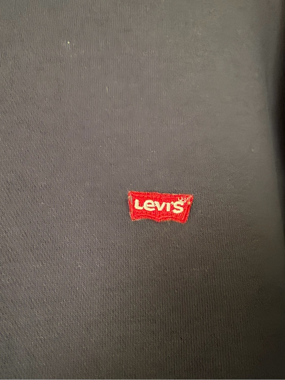 Levi's Men's Blue Crew Neck Shirt with Red Logo